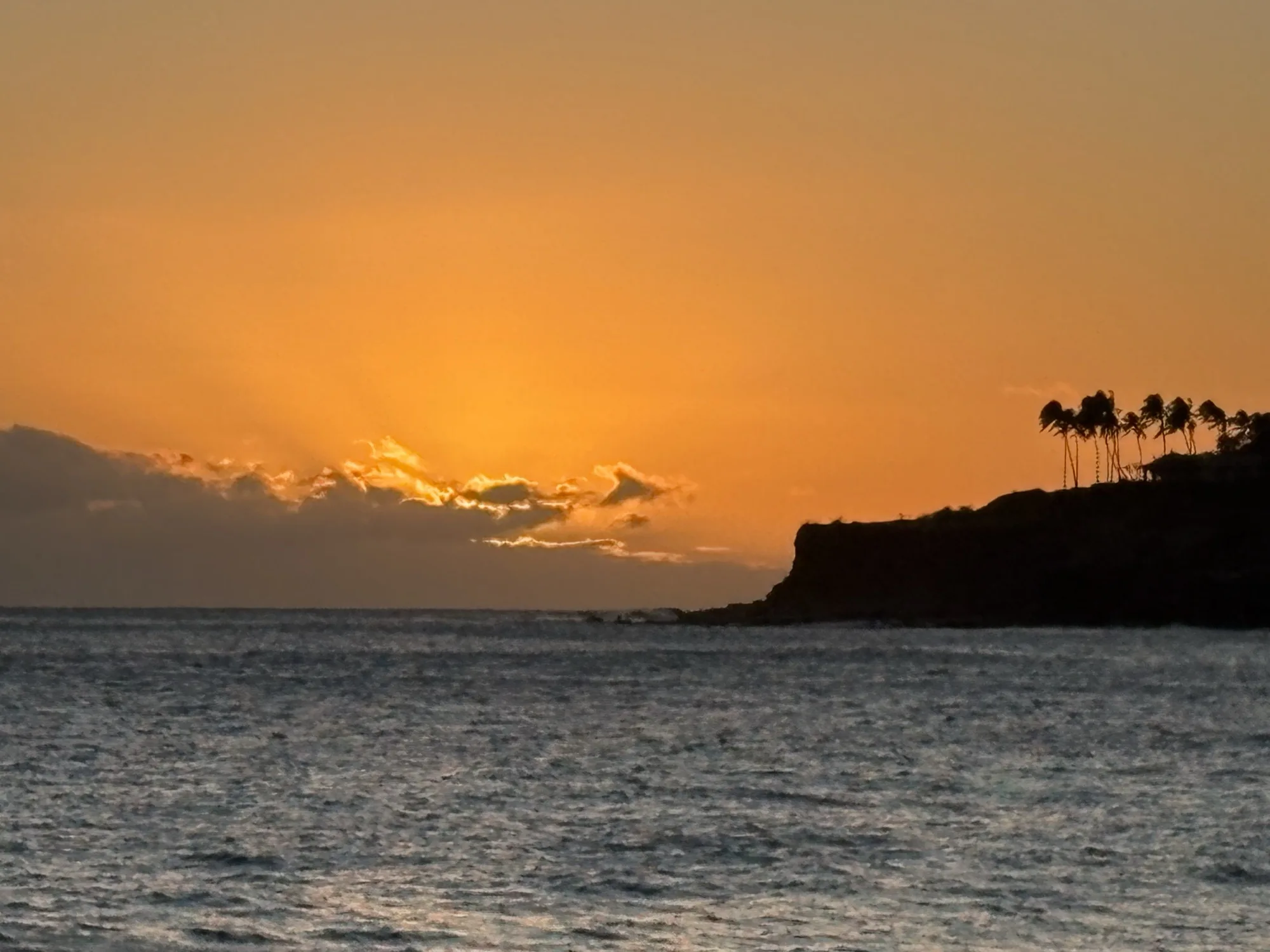 Sunset over the ocean